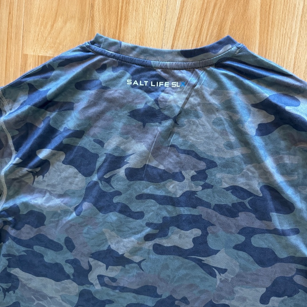 Salt Life Long Sleeve SLX Tee Rogue Army Camo Fishing Shirt- Men’s Small - Picture 6 of 9